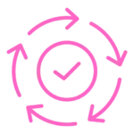 An icon of five arrows making a reciprocal circle.